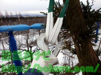 ワイヤーフックの固定